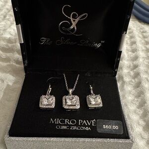 Silver Earrings with Cubic Zirconia